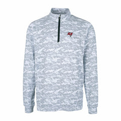 NFL Tampa Bay Buccaneers Cutter & Buck Big & Tall Traverse Eco Camo Tri-Blend DryTec Quarter-Zip Jacket