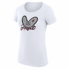 Miami Heat G-III 4Her by Carl Banks Women's Super-Slim Fit Lightweight Leopard Heart T-Shirt - White sale