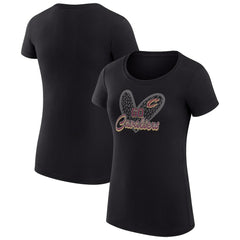 Cleveland Cavaliers G-III 4Her by Carl Banks Women's Super-Slim Fit Lightweight Leopard Heart T-Shirt sale - Black sale