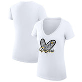 Indiana Pacers G-III 4Her by Carl Banks Women's Super-Slim Fit Lightweight Leopard Heart V-Neck T-Shirt - White sale