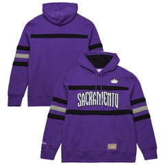Sacramento Kings Hardwood Classics Nights Head Coach Pullover Hoodie - Purple | Mitchell & Ness on sale