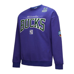 Milwaukee Bucks Hardwood Classics There & Back 2.0 Vintage Pullover Sweatshirt - Purple | Mitchell & Ness cheap