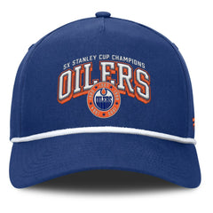Edmonton Oilers Fanatics Decades Collection A-Frame Rope Adjustable Hat