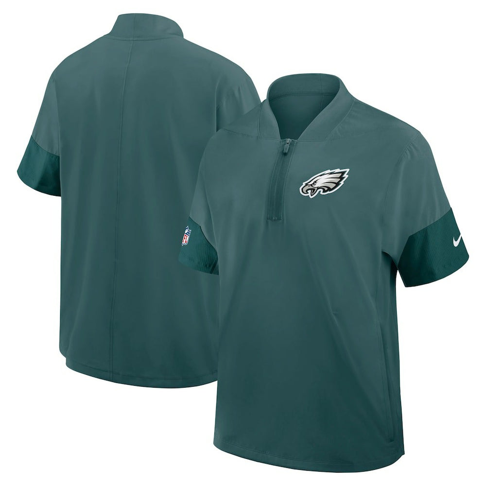 NFL Philadelphia Eagles Sideline Short Sleeve Quarter-Zip Dri-FIT Coach Jacket