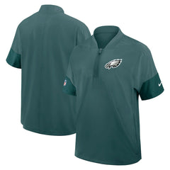 NFL Philadelphia Eagles Sideline Short Sleeve Quarter-Zip Dri-FIT Coach Jacket