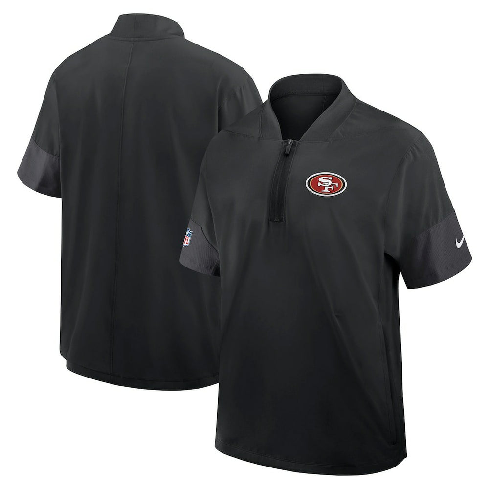 NFL San Francisco 49ers Sideline Short Sleeve Quarter-Zip Dri-FIT Coach Jacket