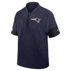 NFL New England Patriots Sideline Short Sleeve Quarter-Zip Dri-FIT Coach Jacket