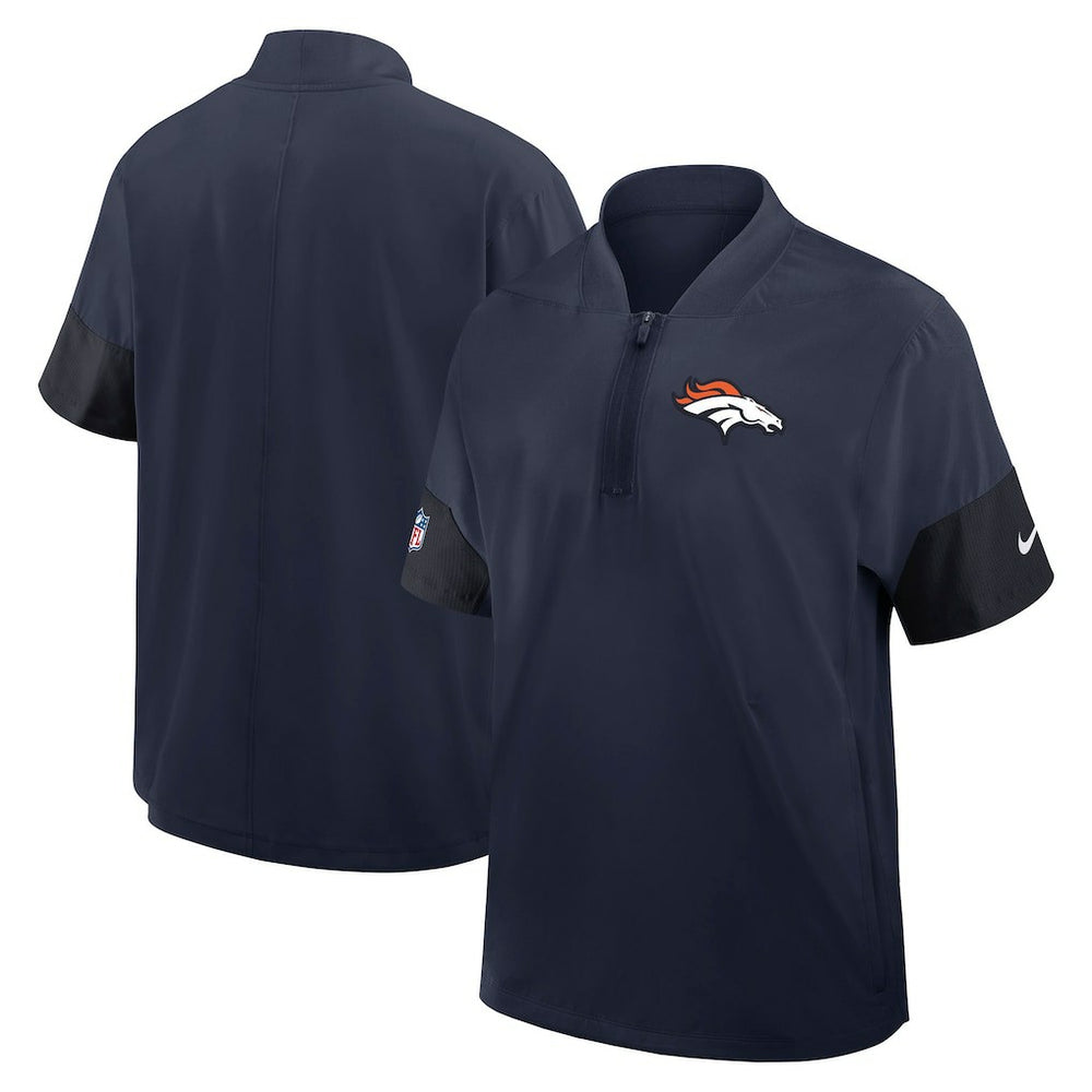 NFL Denver Broncos Sideline Short Sleeve Quarter-Zip Dri-FIT Coach Jacket