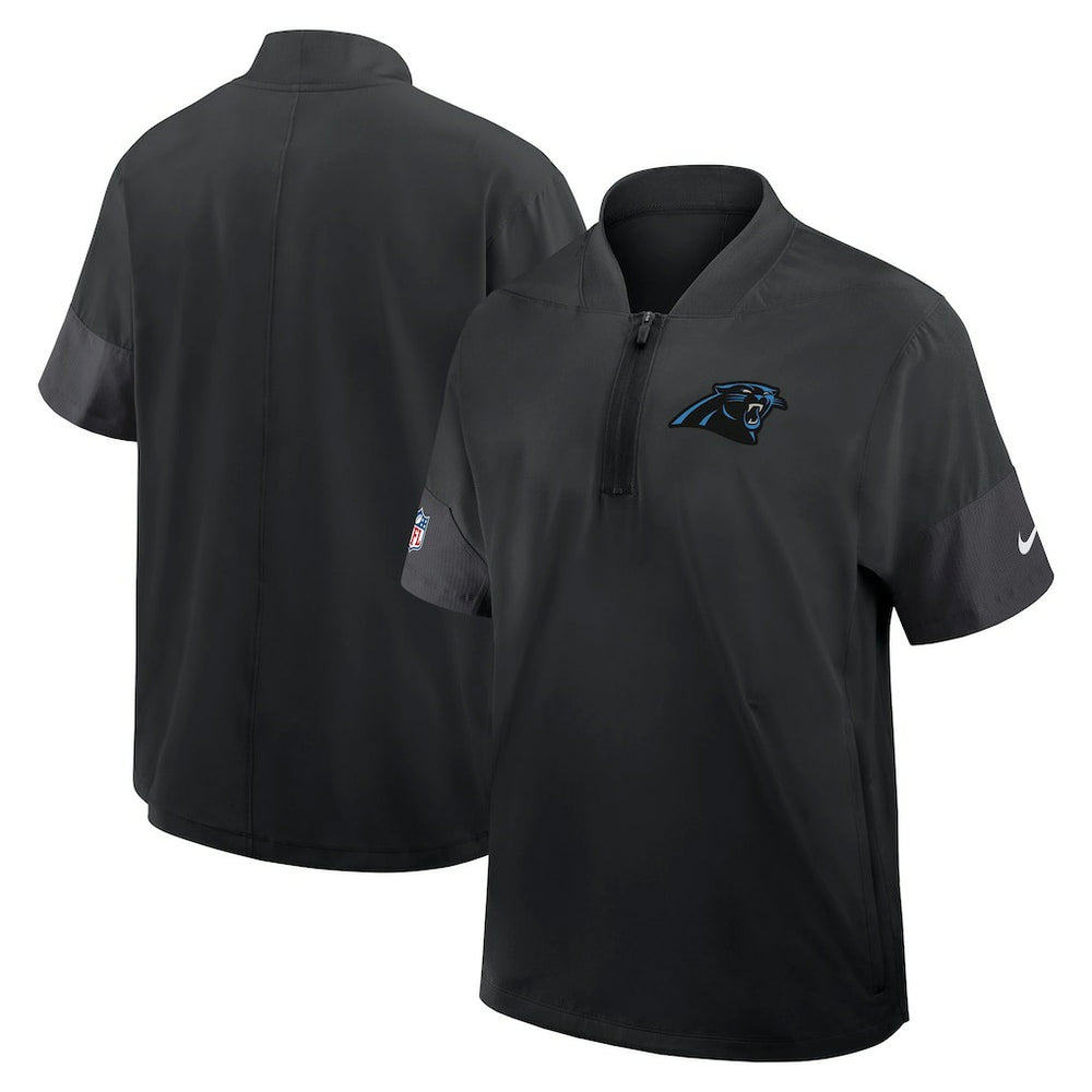 NFL Carolina Panthers Sideline Short Sleeve Quarter-Zip Dri-FIT Coach Jacket