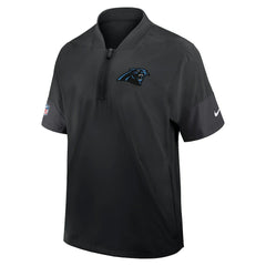 NFL Carolina Panthers Sideline Short Sleeve Quarter-Zip Dri-FIT Coach Jacket