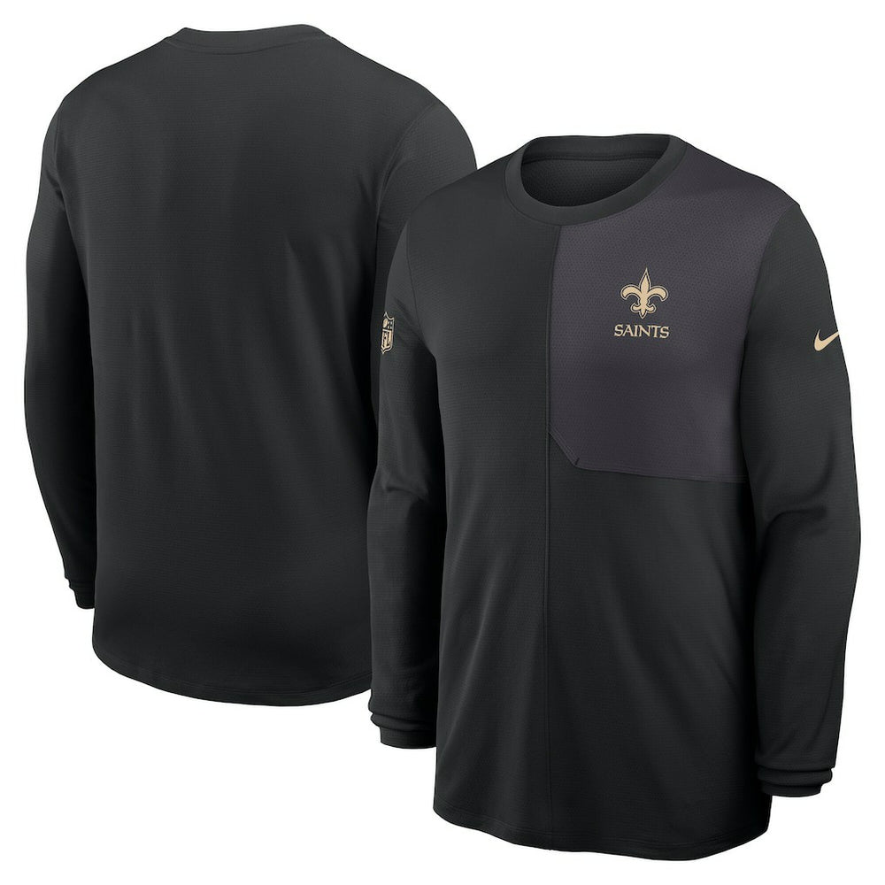 NFL New Orleans Saints Sideline Coach UV Dri-FIT Long Sleeve Shirt