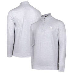 Los Angeles Dodgers Sublime Tri-Blend Quarter-Zip Jacket - Gray