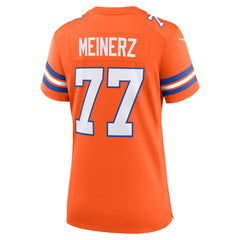 NFL Denver Broncos Quinn Meinerz Women's Mile High Collection 1977 Throwback Player Game Jersey