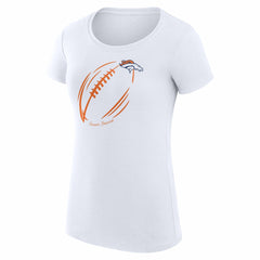 NFL Denver Broncos G-III 4Her by Carl Banks Women's Super-Slim Fit Lightweight Subtle Football T-Shirt