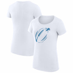 NFL Detroit Lions G-III 4Her by Carl Banks Women's Super-Slim Fit Lightweight Subtle Football T-Shirt
