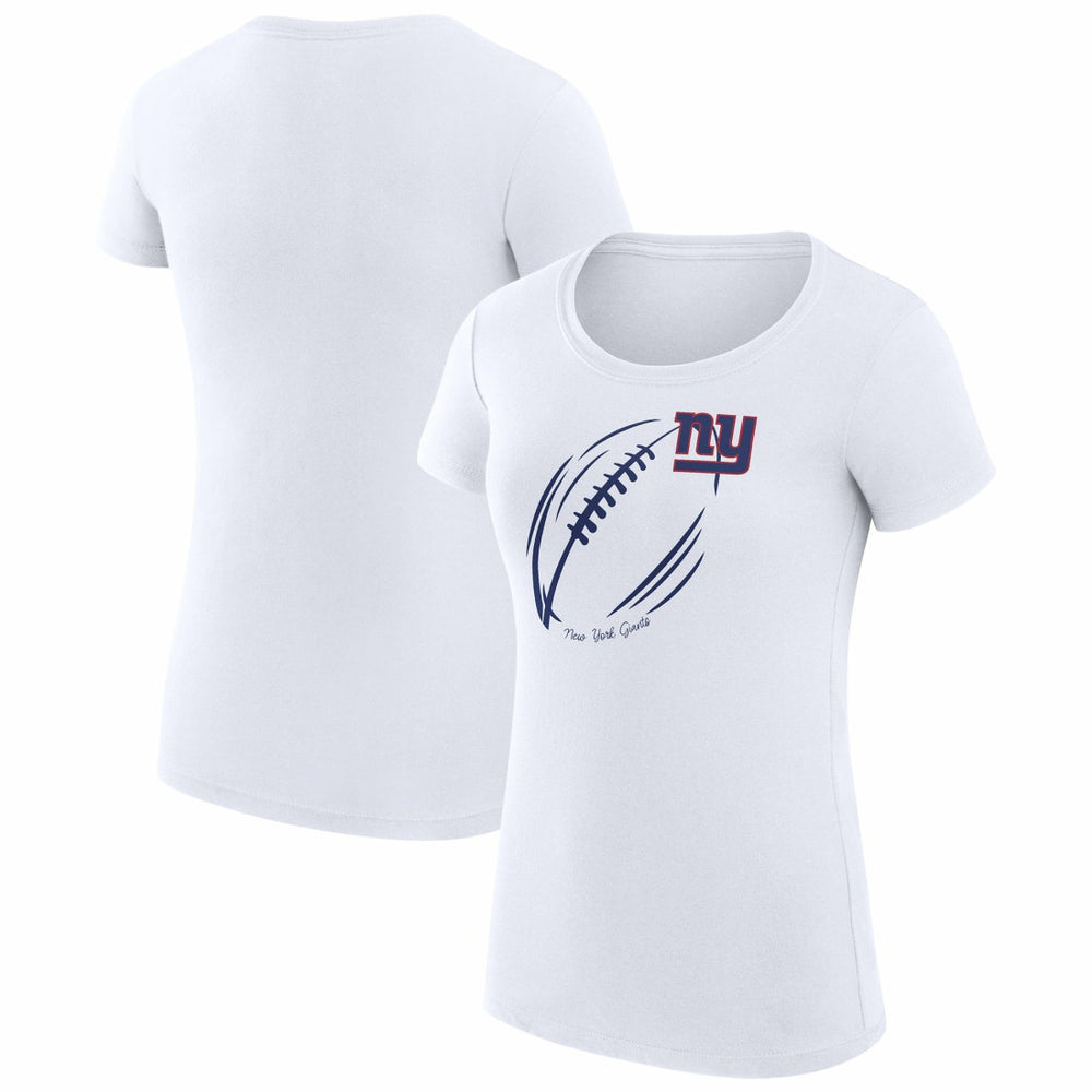 NFL New York Giants G-III 4Her by Carl Banks Women's Super-Slim Fit Lightweight Subtle Football T-Shirt