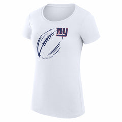 NFL New York Giants G-III 4Her by Carl Banks Women's Super-Slim Fit Lightweight Subtle Football T-Shirt