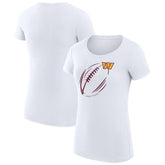 NFL Washington Commanders G-III 4Her by Carl Banks Women's Super-Slim Fit Lightweight Subtle Football T-Shirt