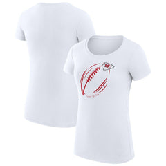 NFL Kansas City Chiefs G-III 4Her by Carl Banks Women's Super-Slim Fit Lightweight Subtle Football T-Shirt