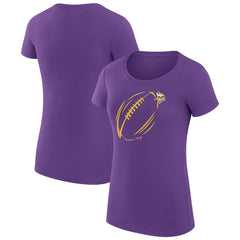 NFL Minnesota Vikings G-III 4Her by Carl Banks Women's Super-Slim Fit Lightweight Subtle Football T-Shirt