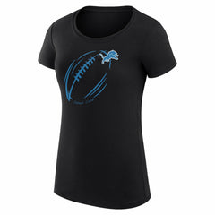 NFL Detroit Lions G-III 4Her by Carl Banks Women's Super-Slim Fit Lightweight Subtle Football T-Shirt