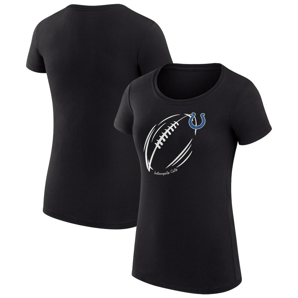 NFL Indianapolis Colts G-III 4Her by Carl Banks Women's Super-Slim Fit Lightweight Subtle Football T-Shirt