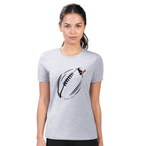NFL Houston Texans G-III 4Her by Carl Banks Women's Super-Slim Fit Lightweight Subtle Football T-Shirt