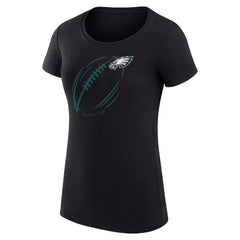 NFL Philadelphia Eagles G-III 4Her by Carl Banks Women's Super-Slim Fit Lightweight Subtle Football T-Shirt