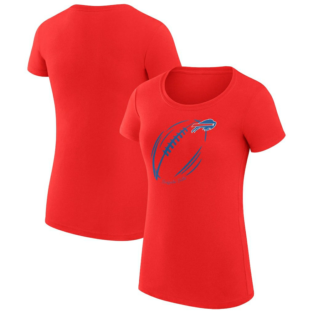 NFL Buffalo Bills G-III 4Her by Carl Banks Women's Super-Slim Fit Lightweight Subtle Football T-Shirt