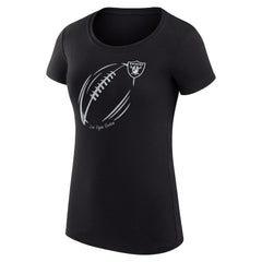 NFL Las Vegas Raiders G-III 4Her by Carl Banks Women's Super-Slim Fit Lightweight Subtle Football T-Shirt