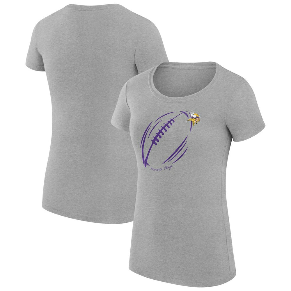 NFL Minnesota Vikings G-III 4Her by Carl Banks Women's Super-Slim Fit Lightweight Subtle Football T-Shirt