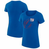NFL New York Giants G-III 4Her by Carl Banks Women's Super-Slim Fit Lightweight Subtle Football T-Shirt