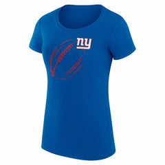 NFL New York Giants G-III 4Her by Carl Banks Women's Super-Slim Fit Lightweight Subtle Football T-Shirt