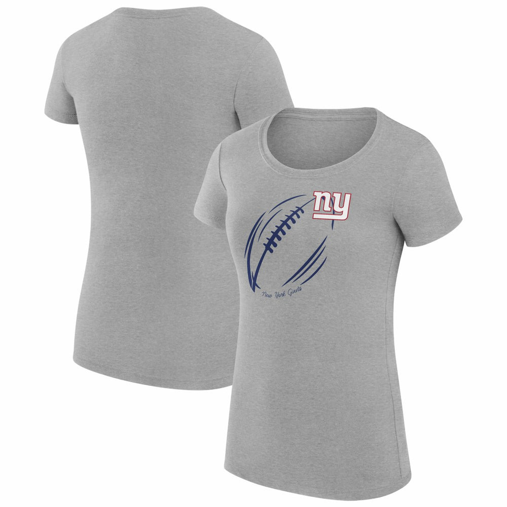 NFL New York Giants G-III 4Her by Carl Banks Women's Super-Slim Fit Lightweight Subtle Football T-Shirt