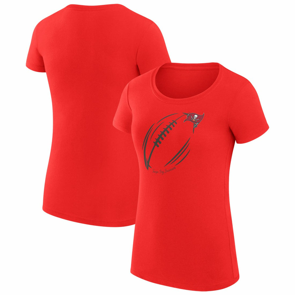 NFL Tampa Bay Buccaneers G-III 4Her by Carl Banks Women's Super-Slim Fit Lightweight Subtle Football T-Shirt