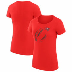 NFL Tampa Bay Buccaneers G-III 4Her by Carl Banks Women's Super-Slim Fit Lightweight Subtle Football T-Shirt