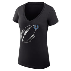 NFL Indianapolis Colts G-III 4Her by Carl Banks Women's Super-Slim Fit Lightweight Subtle Football V-Neck T-Shirt