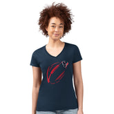 NFL Houston Texans G-III 4Her by Carl Banks Women's Super-Slim Fit Lightweight Subtle Football V-Neck T-Shirt