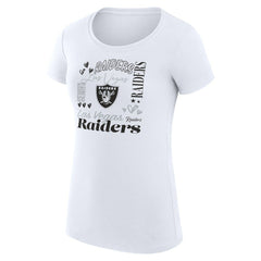 NFL Las Vegas Raiders G-III 4Her by Carl Banks Women's Super-Slim Fit Lightweight Collage Team T-Shirt