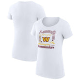 NFL Washington Commanders G-III 4Her by Carl Banks Women's Super-Slim Fit Lightweight Collage Team T-Shirt