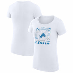 NFL Detroit Lions G-III 4Her by Carl Banks Women's Super-Slim Fit Lightweight Collage Team T-Shirt