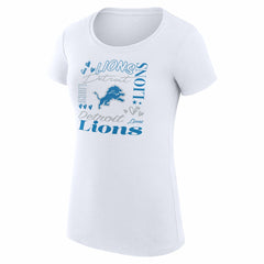 NFL Detroit Lions G-III 4Her by Carl Banks Women's Super-Slim Fit Lightweight Collage Team T-Shirt