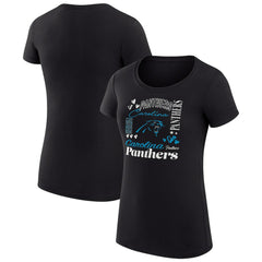NFL Carolina Panthers G-III 4Her by Carl Banks Women's Super-Slim Fit Lightweight Collage Team T-Shirt