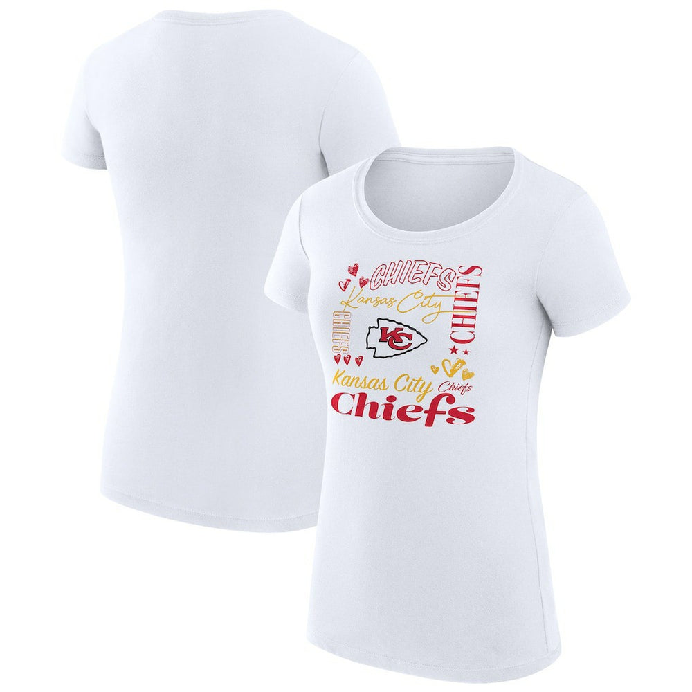 NFL Kansas City Chiefs G-III 4Her by Carl Banks Women's Super-Slim Fit Lightweight Collage Team T-Shirt