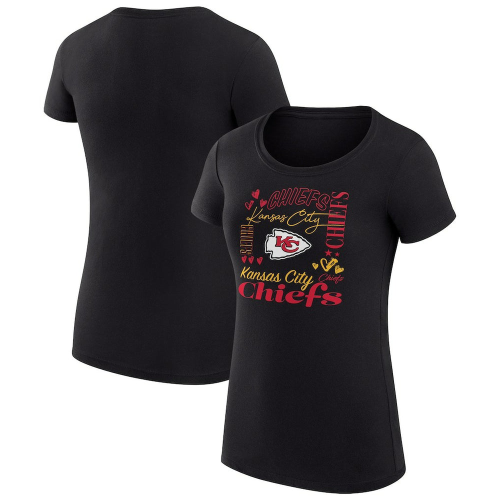 NFL Kansas City Chiefs G-III 4Her by Carl Banks Women's Super-Slim Fit Lightweight Collage Team T-Shirt
