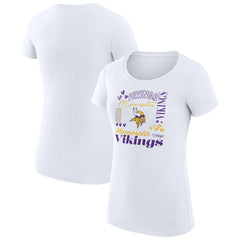 NFL Minnesota Vikings G-III 4Her by Carl Banks Women's Super-Slim Fit Lightweight Collage Team T-Shirt