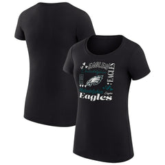 NFL Philadelphia Eagles G-III 4Her by Carl Banks Women's Super-Slim Fit Lightweight Collage Team T-Shirt