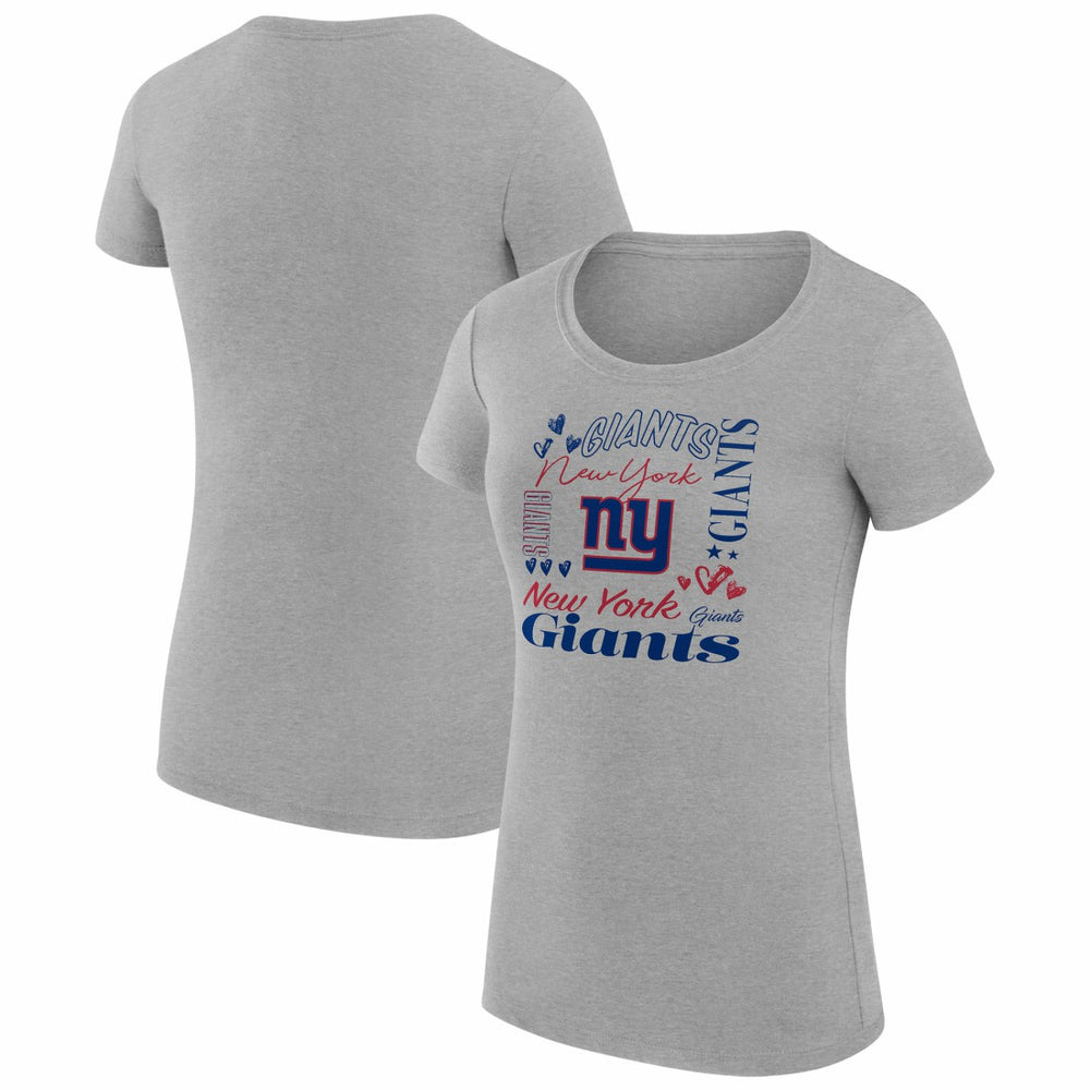 NFL New York Giants G-III 4Her by Carl Banks Women's Super-Slim Fit Lightweight Collage Team T-Shirt