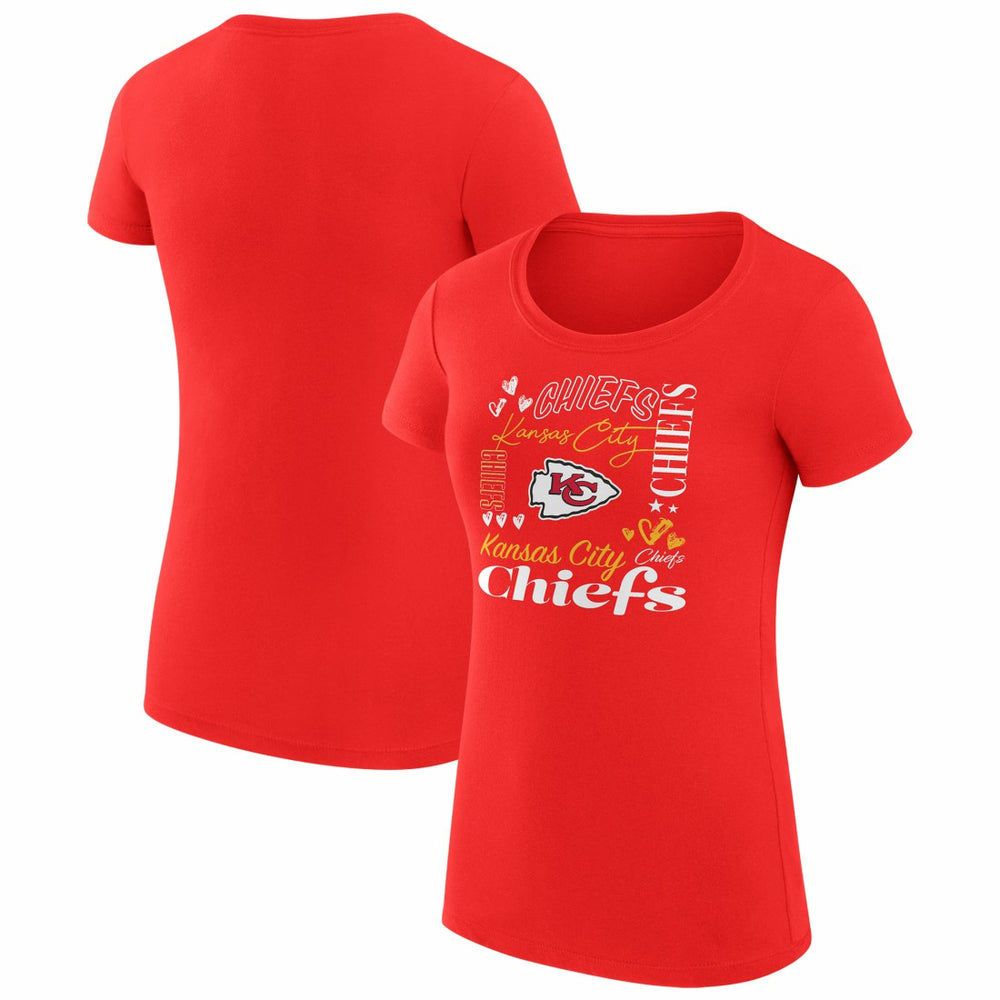 NFL Kansas City Chiefs G-III 4Her by Carl Banks Women's Super-Slim Fit Lightweight Collage Team T-Shirt