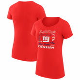 NFL New York Giants G-III 4Her by Carl Banks Women's Super-Slim Fit Lightweight Collage Team T-Shirt